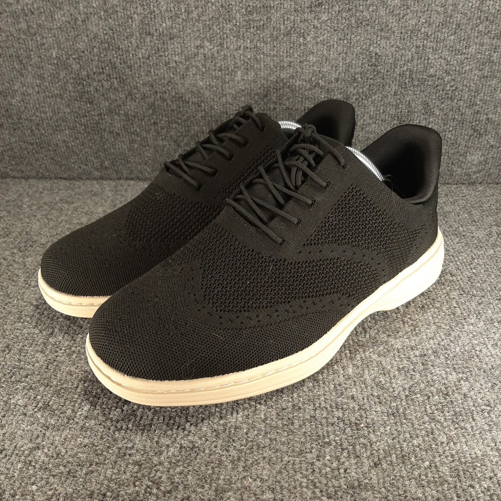 Orthofeet Oxford Sneakers 468 10 2E Wide Black Mens Comfort Walking Shoes